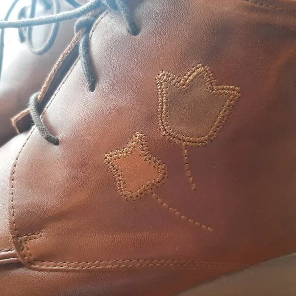 EUC Pikolinos Lace Up Ankle Chukka Boot in Cognac Sz EU41 - Picture 4 of 10